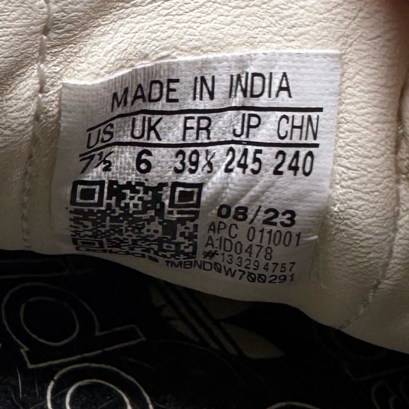 Adidas Originals Men’s Samba OG 7.5 Beige Black Leather Unisex Gold Logo - Picture 9 of 12